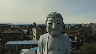 布袋大仏をドローンで空撮【モトブログ】