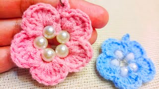 Crochet Flower Keychain