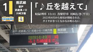 南武線 稲田堤駅 発車メロディ－ 「♪丘を越えて」