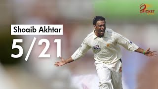 Shoaib Akhtar Amazing bowling  5/21 🔥 Against Australia | 1st Test at Colombo in 2002