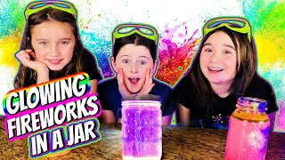 SCIENCE KIDS | Glowing Fireworks in a Jar Science Experiment | BEST Science Experiments!