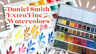 Daniel Smith Extra Fine Watercolors: Swatching, Painting Leaves, and Sharing My Thoughts
