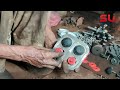 oldest way of making traditional electric water pump in factory