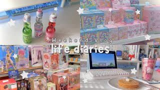 slice of life ˚🌷 weekend vlog, shopping, boba, anime, haul + unboxing, making miffy ramen noodles 🎀