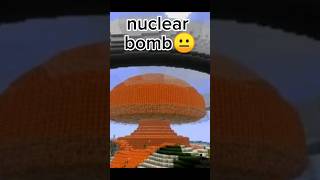 Minecraft TNT vs NUCLEAR BOMB! #shorts