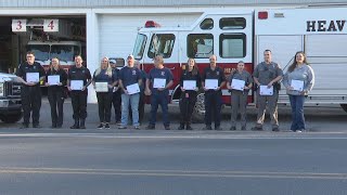First responders honored for saving a mans life