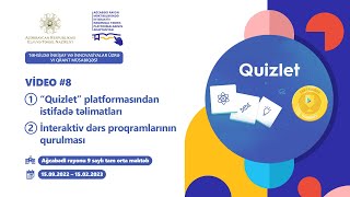 “Quizlet” platformasından istifadə təlimatları