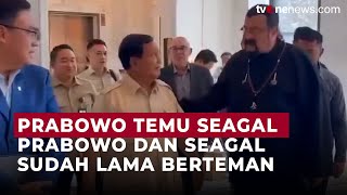 Prabowo Bertemu Aktor Laga Hollywood Steven Seagal di Jakarta | OneNews Update