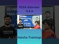 pega database interview question u0026 answer harsha trainings