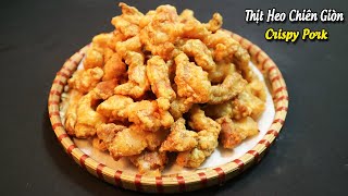 Tuyệt chiêu làm Thịt Heo Chiên Giòn đợn giản không bị văng dầu | Crispy Pork