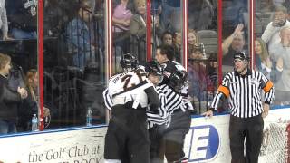 Dieude-Fauvel shoves the linesman