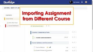 Import Across Courses