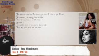 🥁 Rehab - Amy Winehouse Drums Backing Track with chords and lyrics