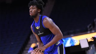 James Wiseman throws it down at practice