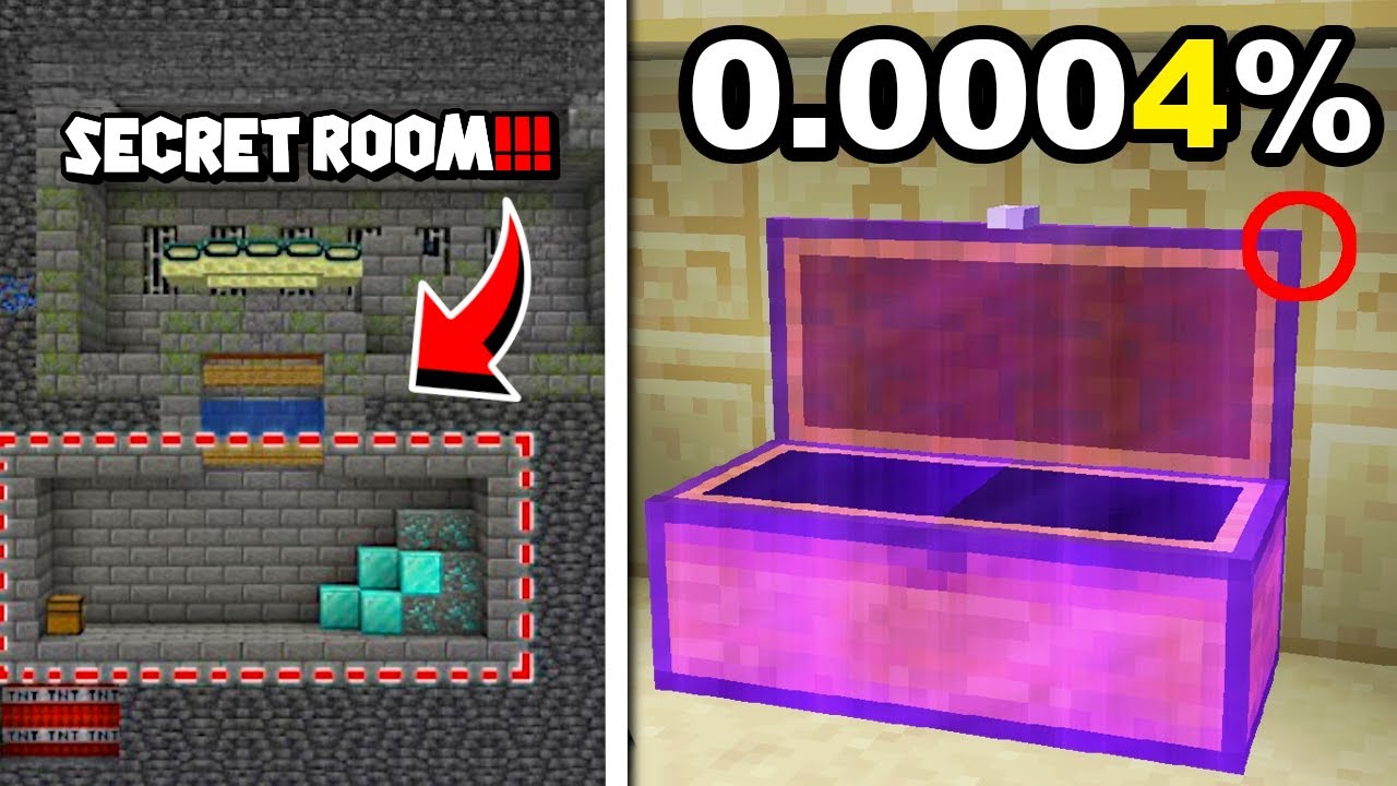 I Found Minecraft Rarest Hidden Secret Rooms - YouTube