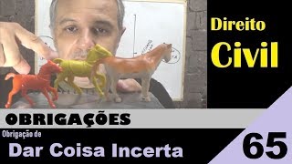 Direito Civil - Aula #65 - Obrigação de Dar Coisa Incerta (É isso!)