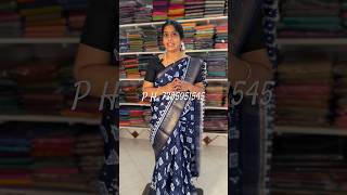 Exclusive indigo colour sarees ￼