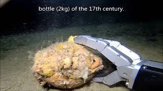 Robotic hand on a shipwreck - underwater archaeology