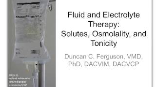 Fluid Therapy 2: Solutes,Osmolality and Tonicity