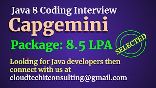 Capgemini Interview | Java 8 Coding Interview Question Answers