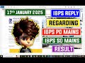 📢 ibps po u0026 so mains result 2024 official ibps call reply 📊