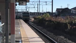 E231系1000番台　高崎線神保原駅通過シーン