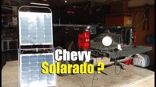 DIY 100w truck solar battery charger (plus an Aims 180w pure sine wave inverter running!)