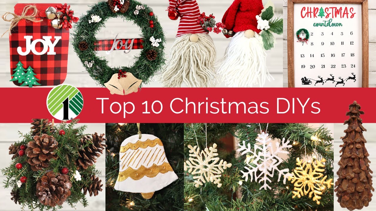 10 DOLLAR TREE CHRISTMAS DIYS | EASY Christmas Crafts 2022 | DIY ...