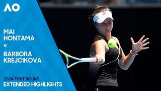 Mai Hontama v Barbora Krejcikova Extended Highlights | Australian Open 2024 First Round