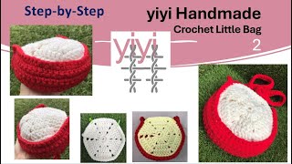 YY10-2 How to Crochet A Sweet Small Hexagon Bag (Type 2) for Christmas & New Year