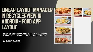 RecyclerView in Android #5 | LinearLayoutManager| Android studio | java | Application Development