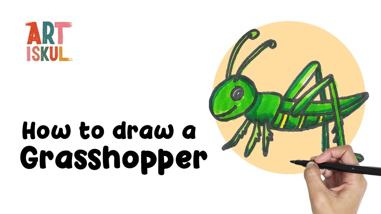 How To Draw A Grasshopper Simple And Easy Drawing Tutorial For