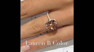 4.46 ct Oval Morganite Engagement Ring