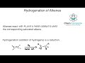 Hydrogenation of Alkenes - Addition of Hydrogen