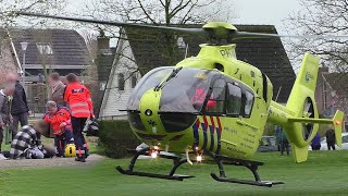 Vrouw onwel tijdens opstijgen traumahelikopter - MMT stijgt op maar landt weer in Obdam!