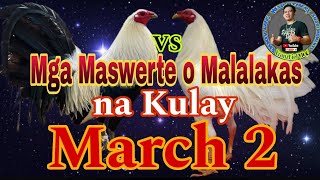 Mga Maswerte o Malalakas na Kulay March 2