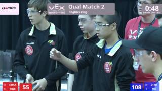 VEX Worlds 2016 - VRC High School - Engineering - Qual 2 (4815A 9020) 170 vs 249 (217D 180)