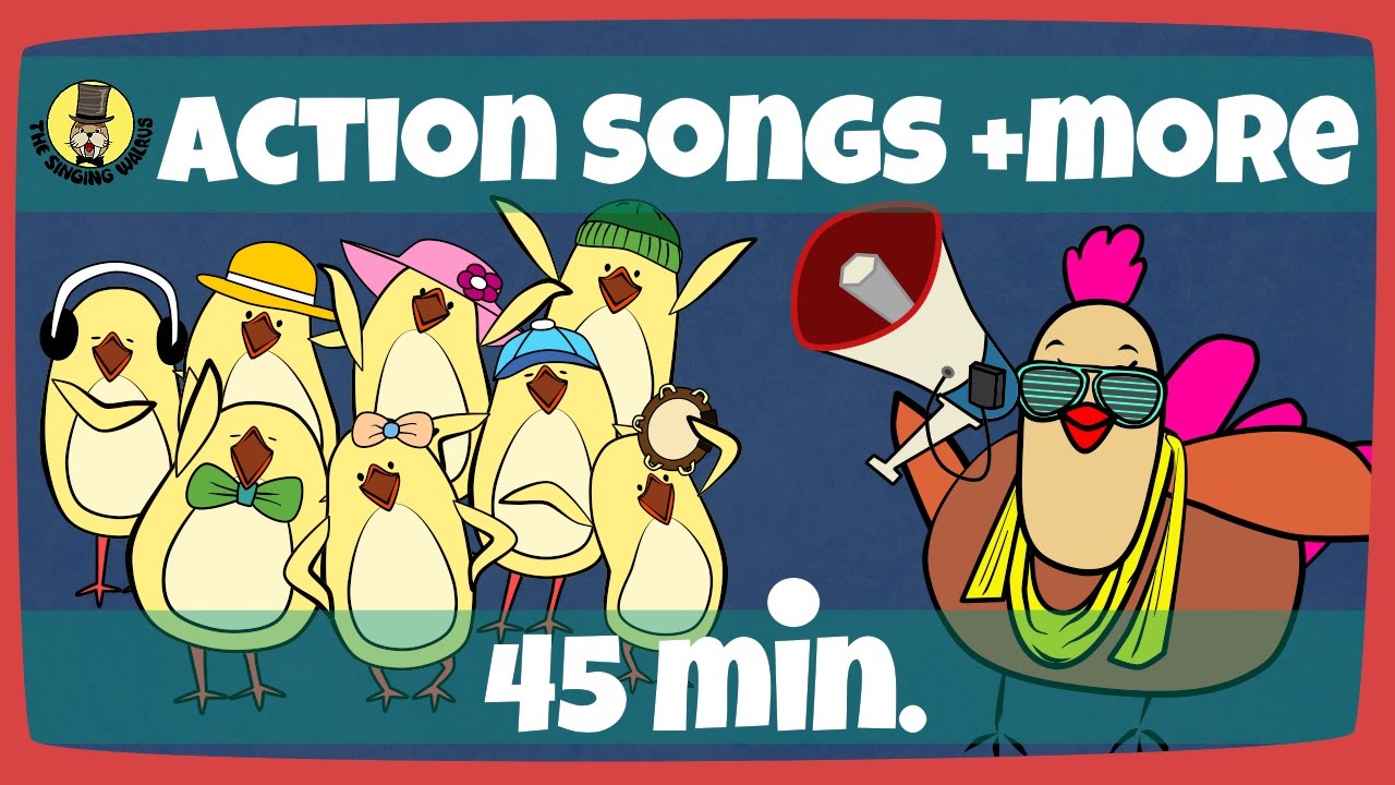 Kids Actions Songs | Kids Song Compilation | The Singing Walrus - YouTube