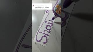 Shalini your  name calligraphy Lettering  💙❤️   929  #shorts , #calligraphy , #satisfying