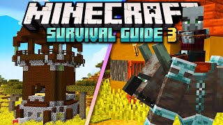 Surviving Our First Pillager Raid! ▫ Minecraft Survival Guide S3 ▫ Tutorial Let's Play [Ep.48]