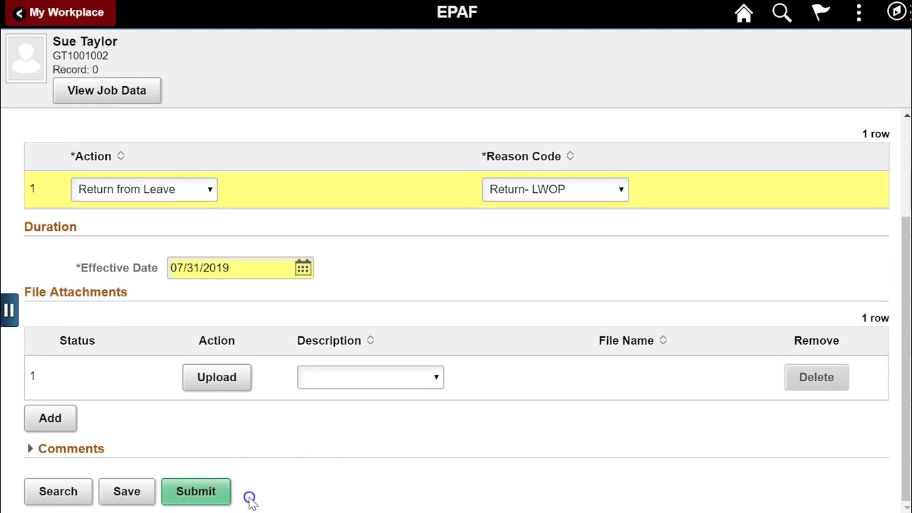 Gt Eforms邃 Demo Peoplesoft Status Change Eform Youtube