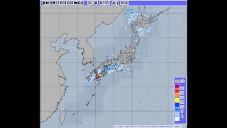 大雨レーダーアニメ6月25日00時から7月5日18時まで30秒版190705