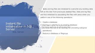 Instant file Initialization - SQL Server #sqlserverdba
