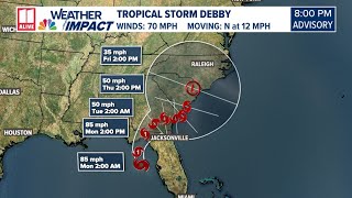 Tracking Tropical Storm Debby, Georgia impacts | Sun 9p