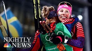 Trailblazing Cross-Country Skier Kikkan Randall Wins Historic Gold | NBC Nightly News
