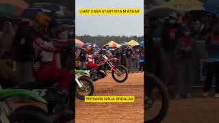 Lihat cara star nya m athar #motocross #grasstrack