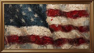 Memorial Day Tribute | TV Art Memorial Day | American Flag Framed TV Art | 4K Patriotic Art