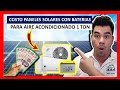 COSTO PANELES SOLARES para AIRE ACONDICIONADO 1 TON con BATERÍAS (12,000 BTU) | 2024