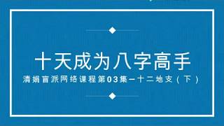 十天成为八字高手——杨清娟盲派八字网络课程完整版第03课-十二地支（下）