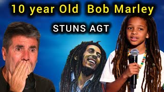 10 Year Old Boy Look Alike Legend Bob Marley Sings and Shocked AGT Judges | AGT Live #reggae